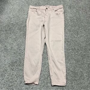 Spanx Jeans Women's Size 33 Pink The Slim-X Cropped Denim Stretchy High Rise